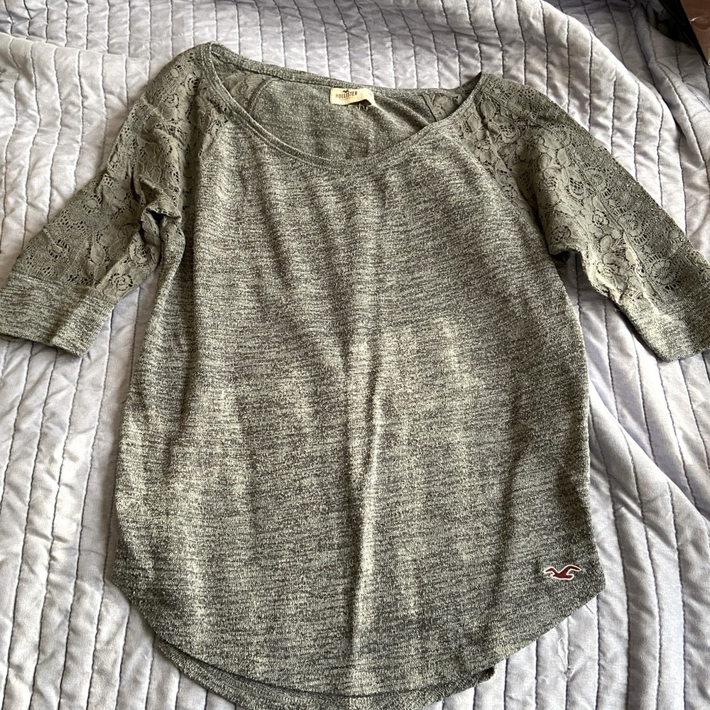 Hollister Lace Sleeve Tee